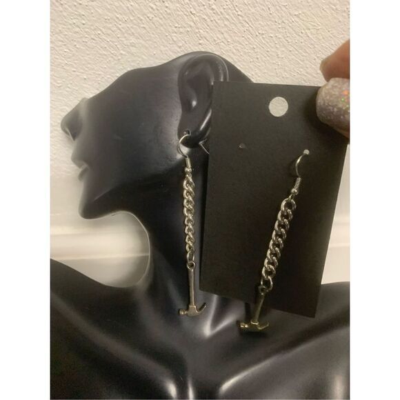 Hammer Dangle Earrings - Picture 3 of 3